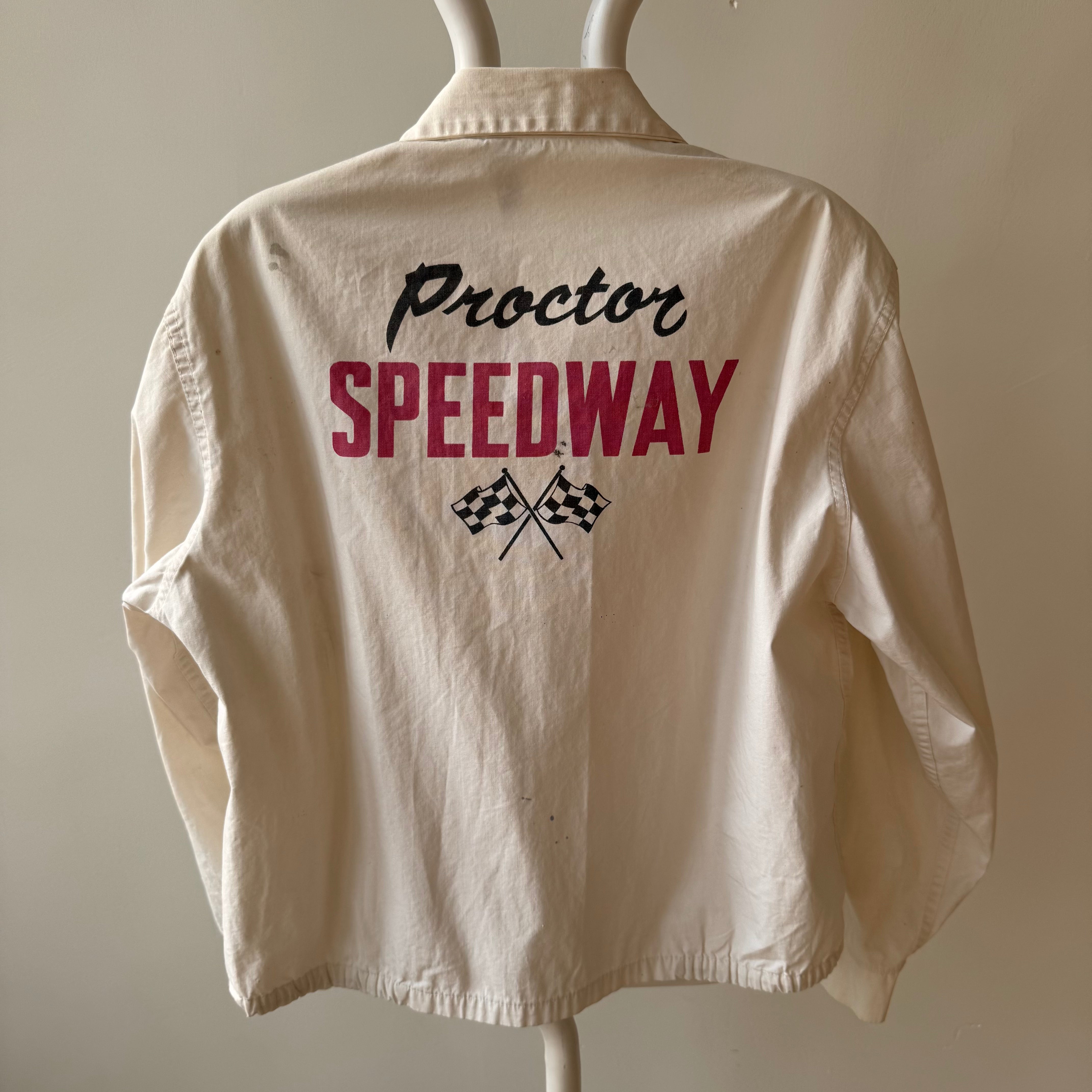 1960s Cotton Proctor Speedway Zip Up Jacket - !!!!!