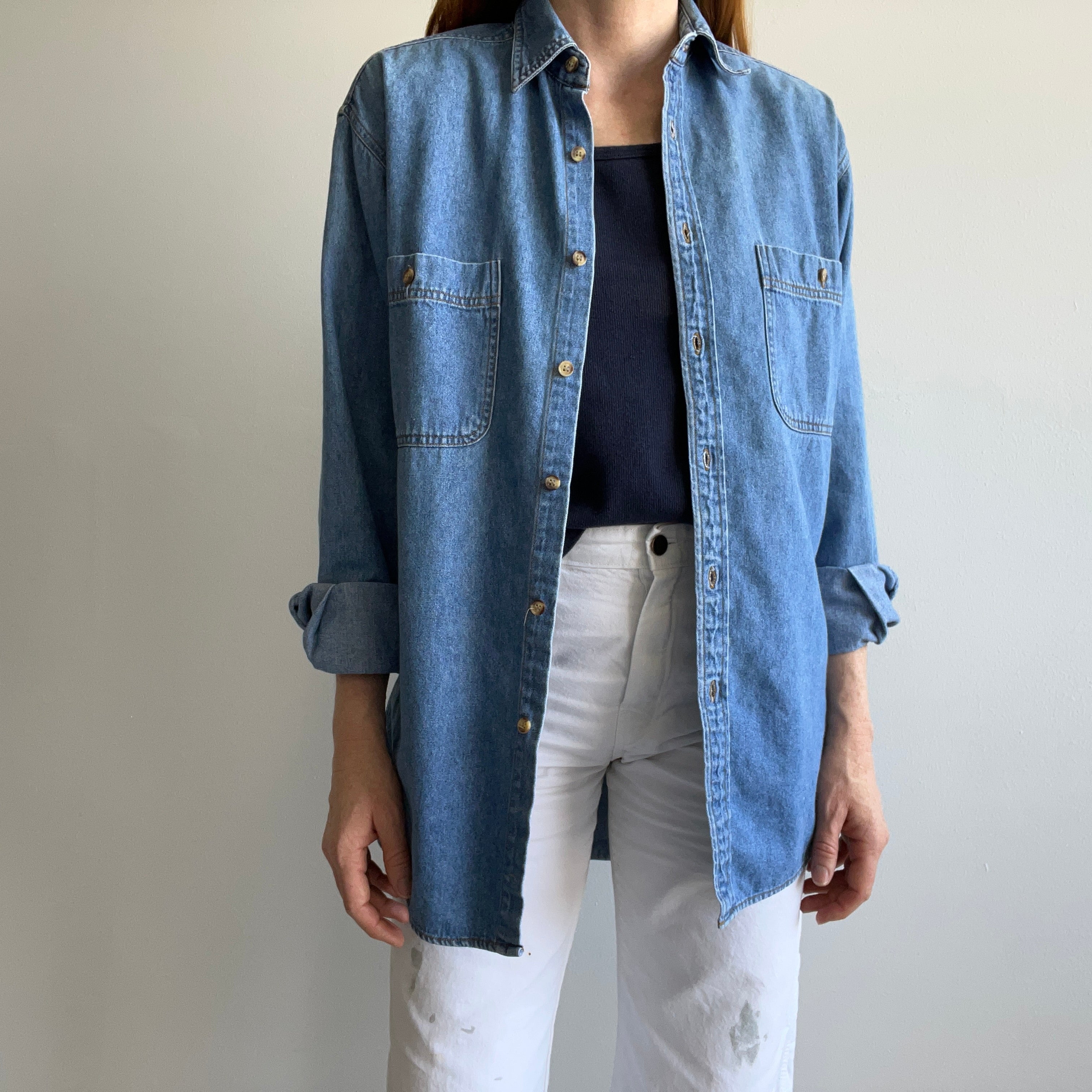 1990s Soft Denim Dad Shirt - A Good One!