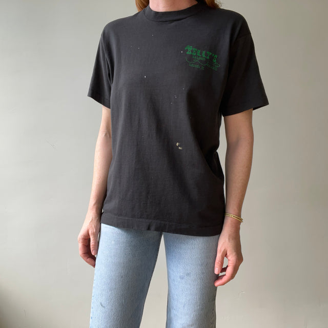 1990s Kellys Saloon Bar And Grill Black T Shirt