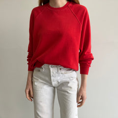 1970s True Red Raglan with White Contrast Stitching