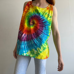 1980s Tie Dye Cotton Tank Top