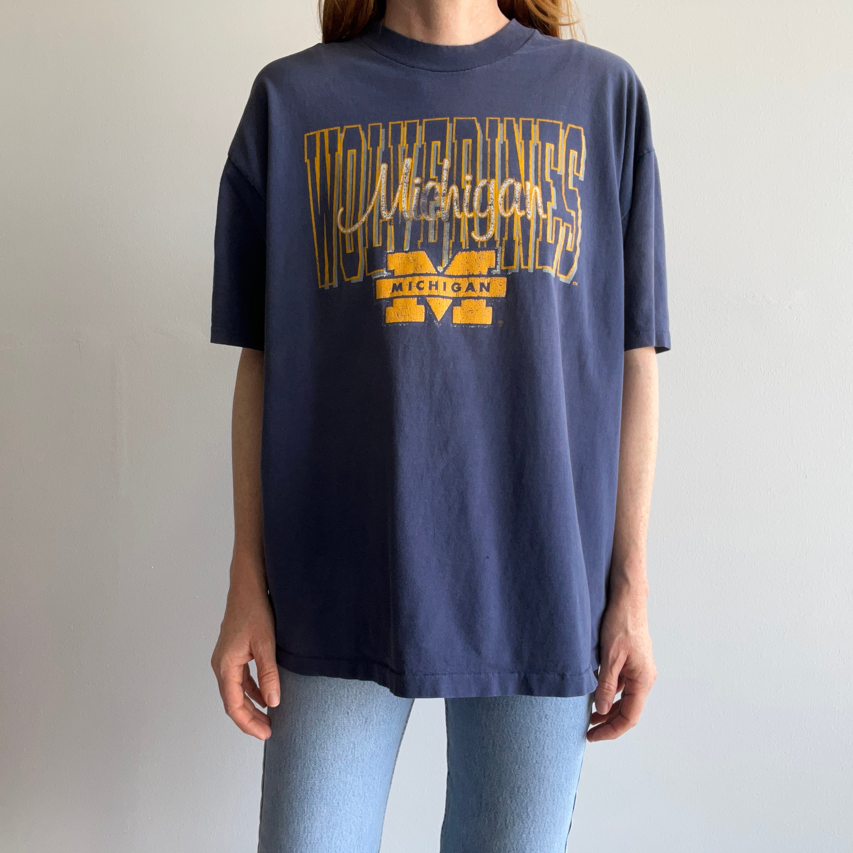 1990s Tattered, Torn and Worn Michigan T