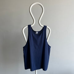 1980s Slouchy Blank Navy Islanders Tank Top