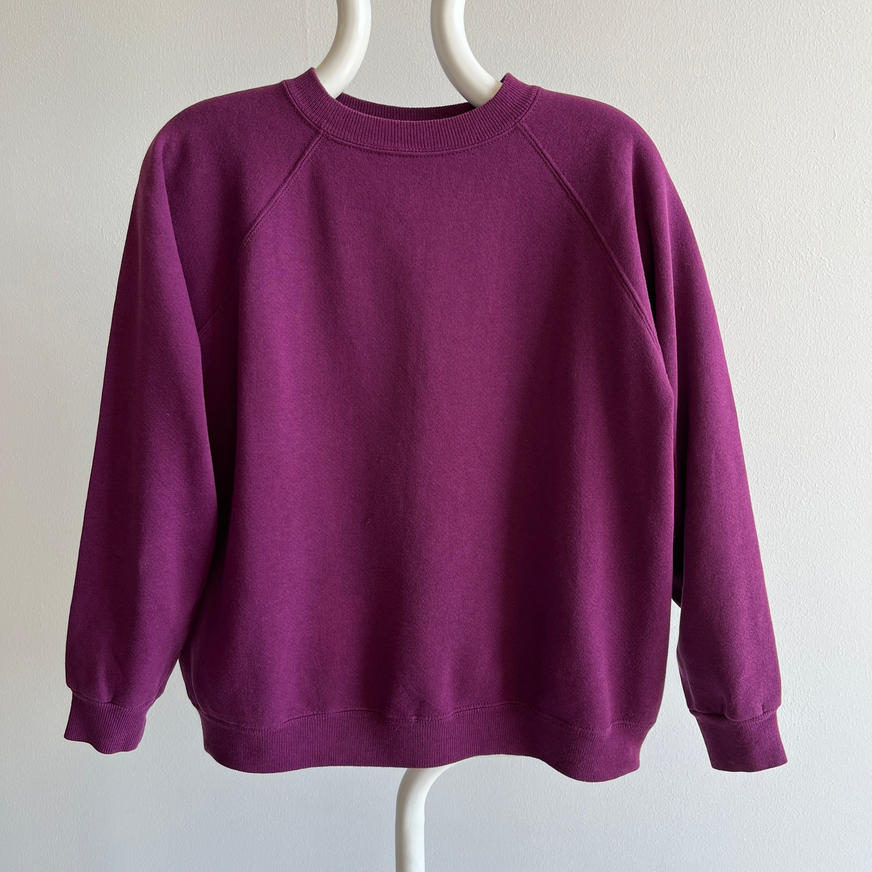 1990s Deep Purple Blank Raglan Sweatshirt