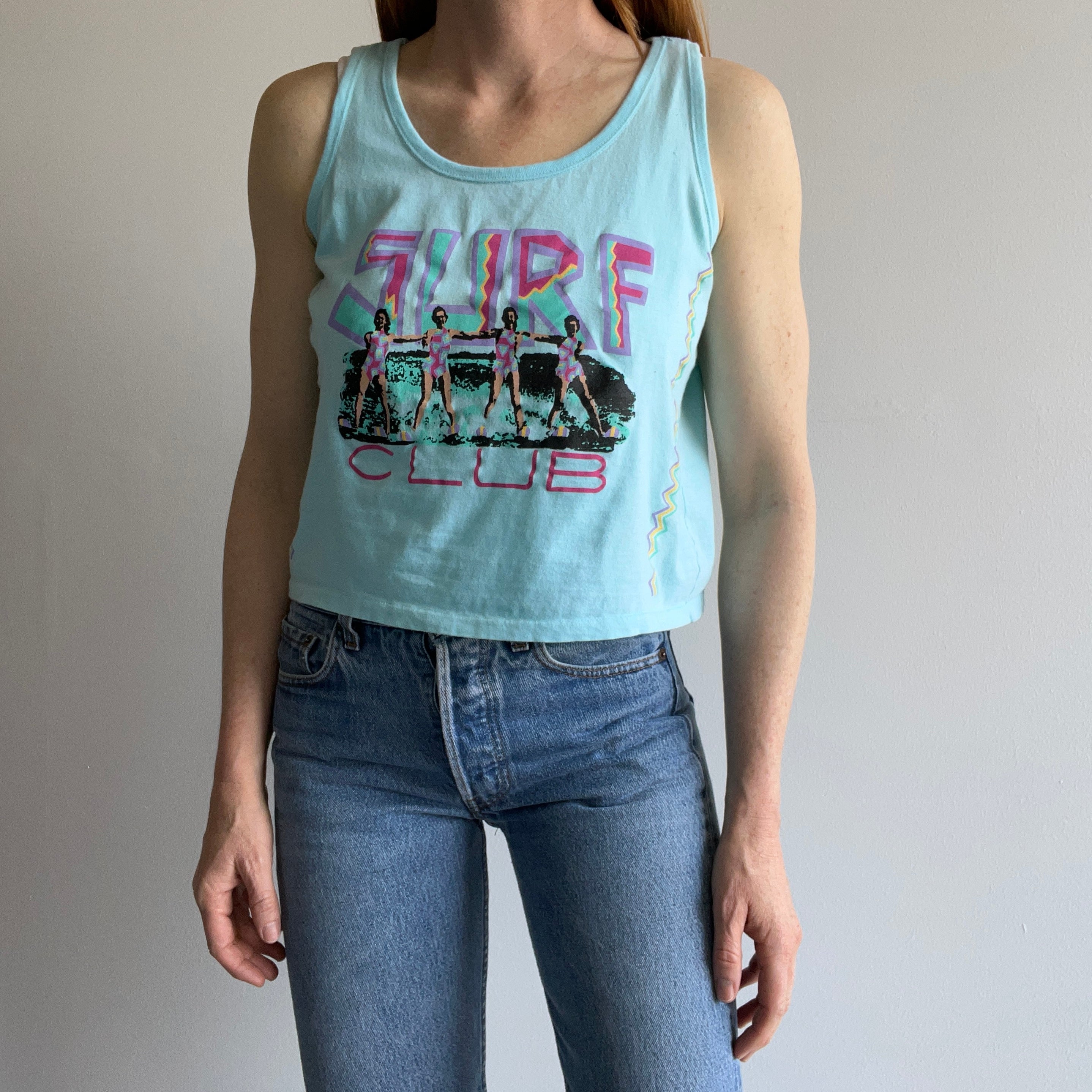 1980s Surf Club Tank - HELLO SUMMER