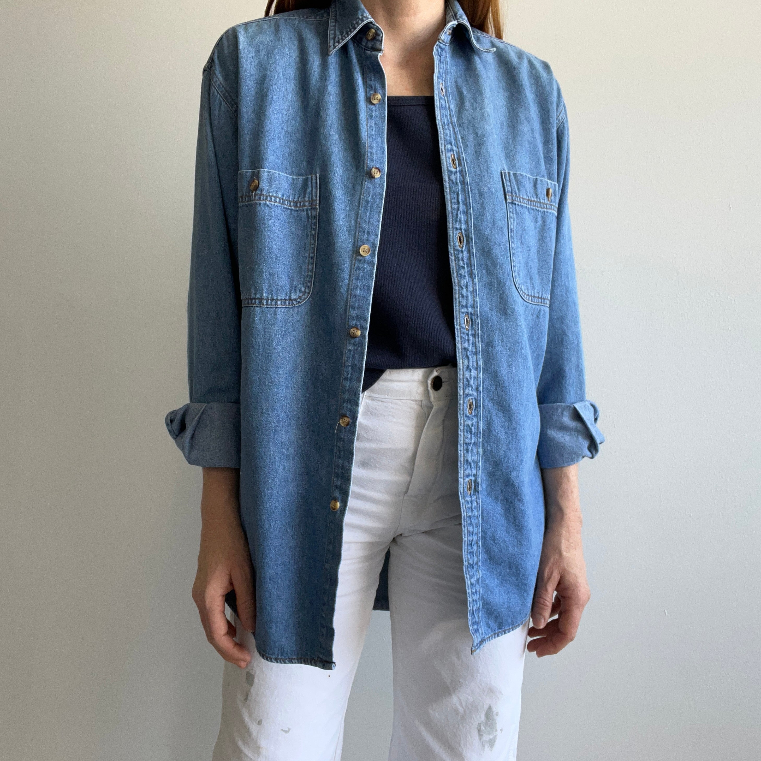 1990s Soft Denim Dad Shirt - A Good One!