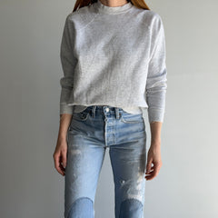 1980s Blank Gray Raglan Sweatshirt - !!!