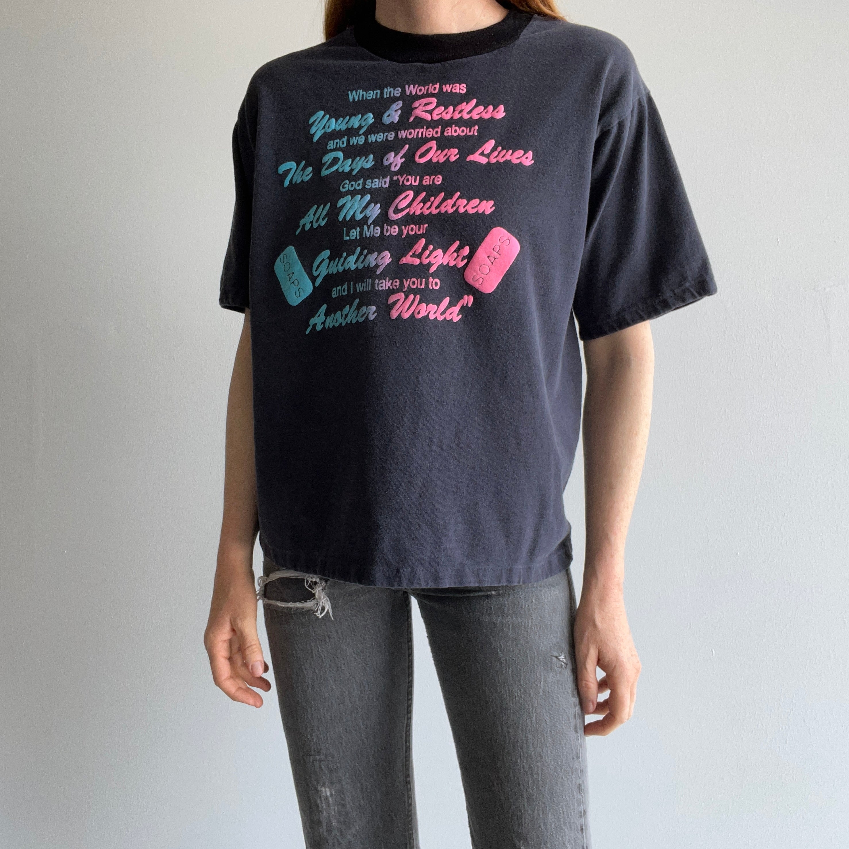 1980/90s Young and Restless Soap Opera DIY Hemmed Show Stopping Sweatshirt