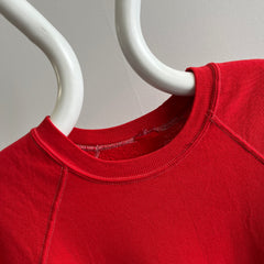 1970s True Red Raglan with White Contrast Stitching