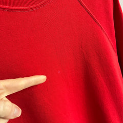 1970s True Red Raglan with White Contrast Stitching