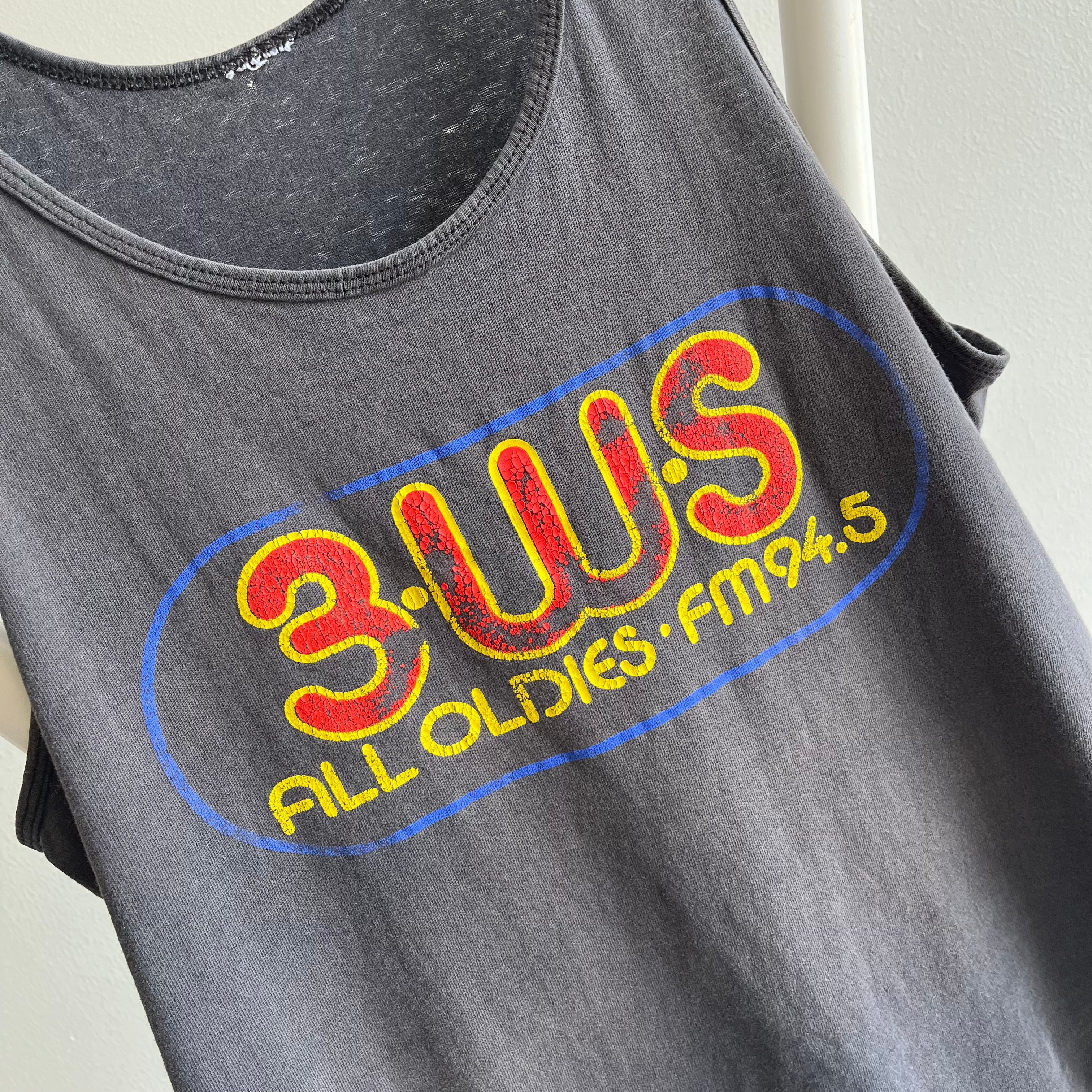 1980s Pittsburgh 3WS All Oldies FM94.5 Thrashed Tank Top