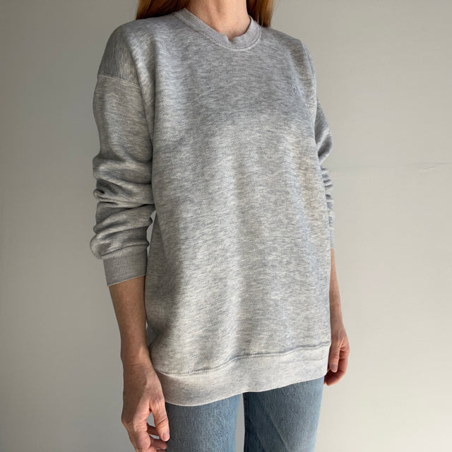 1980s USA Gray Slouchy Wonderful Sweatshirt (Very Bassett Walker)