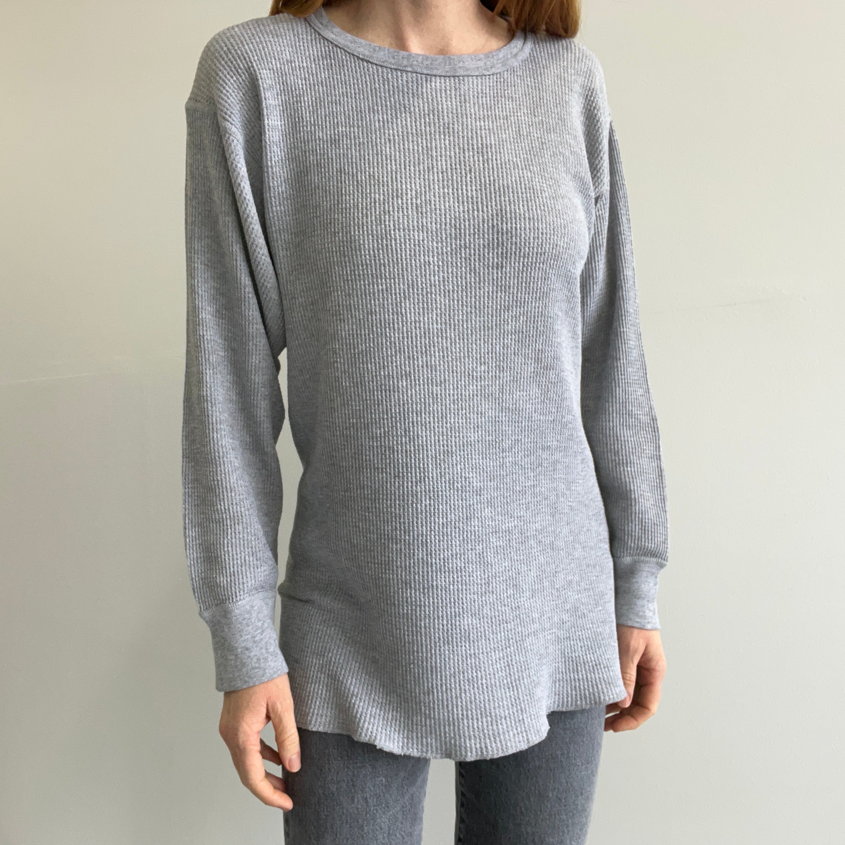 1980s Larger Gray Waffle Thermal