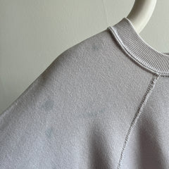 1980s Blank Super Light Gray Extra Soft Raglan Sweatshirt - THIS