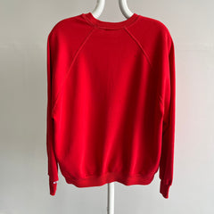 1970s True Red Raglan with White Contrast Stitching