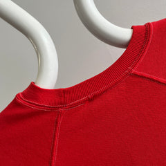 1970s True Red Raglan with White Contrast Stitching