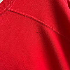 1970s True Red Raglan with White Contrast Stitching