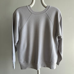 1980s Blank Super Light Gray Extra Soft Raglan Sweatshirt - THIS