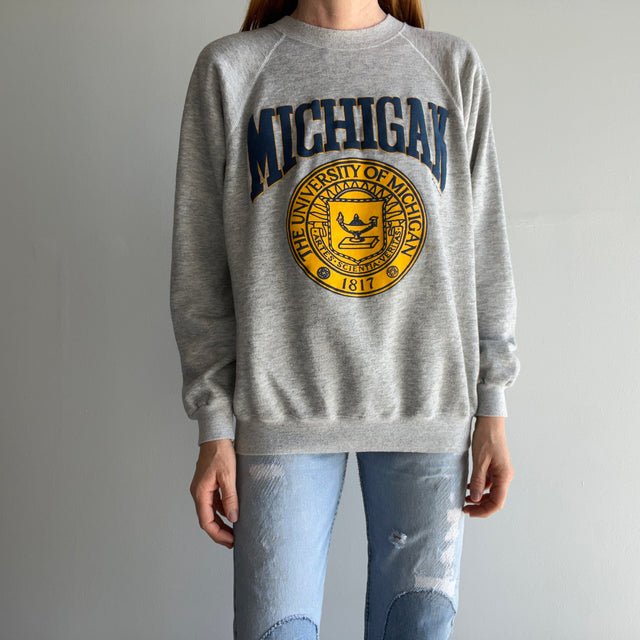 1980s University of Michigan Slouchy and Soft Sweatshirt