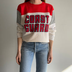 1980s Age Stained Coast Guard on a Collegiate Pacific Color Block Sweatshirt