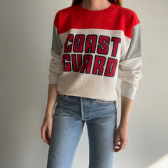 1980s Age Stained Coast Guard on a Collegiate Pacific Color Block Sweatshirt