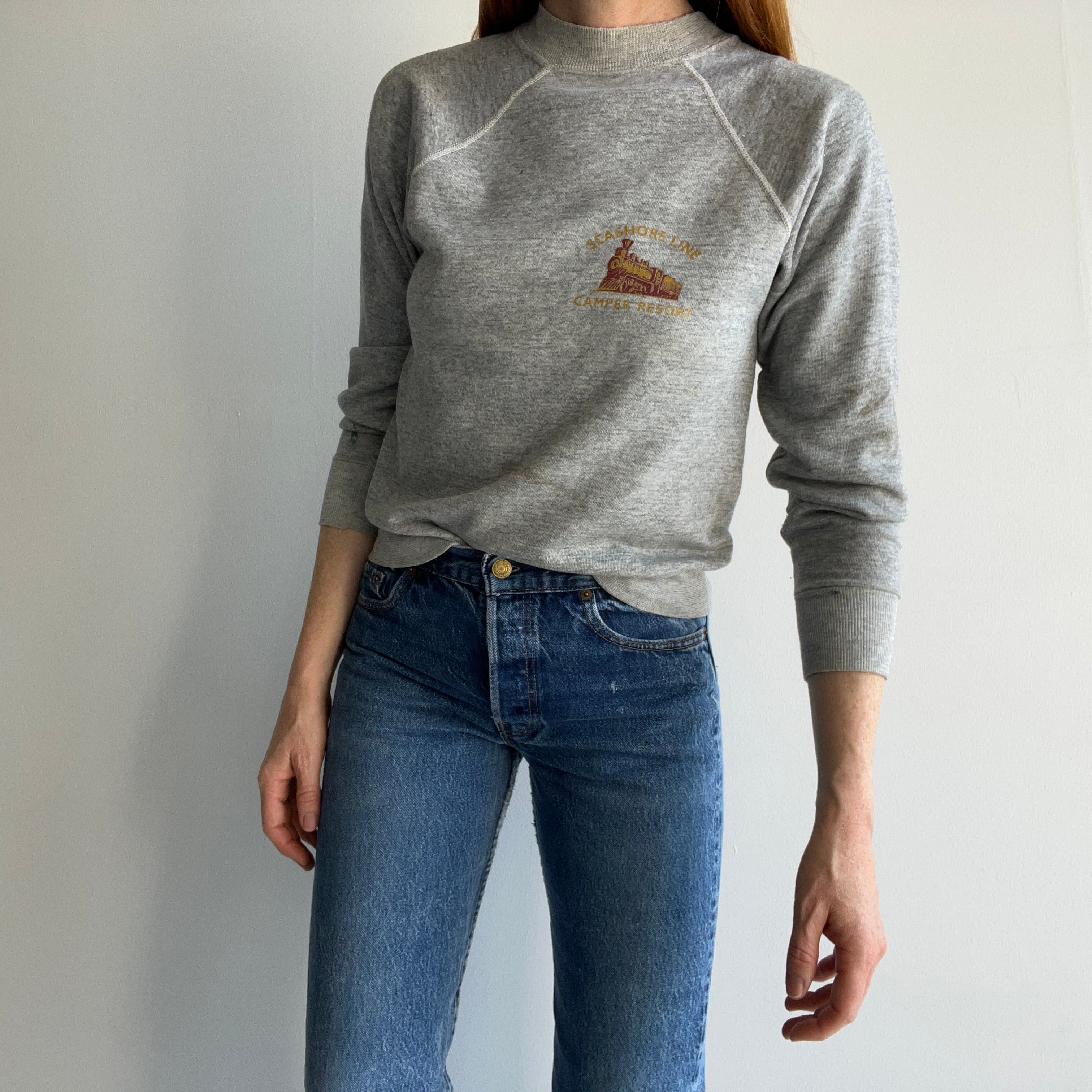 1980s Seashore Line Camper Resort Sweatshirt