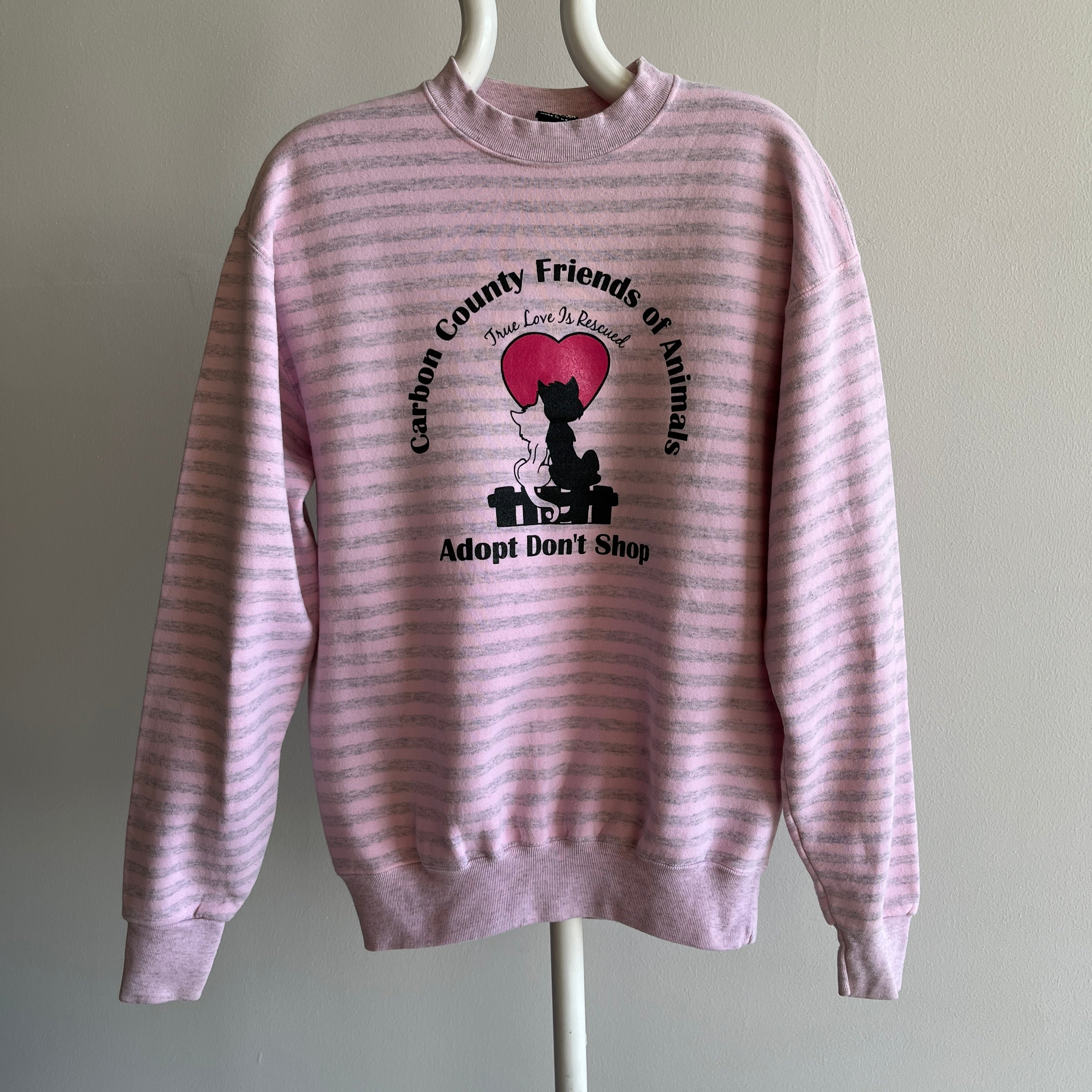 1980s Carbon County Friends of Animals - Adopt Don't Shop Sweatshirt - The Backside!