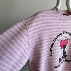 1980s Carbon County Friends of Animals - Adopt Don't Shop Sweatshirt - The Backside!