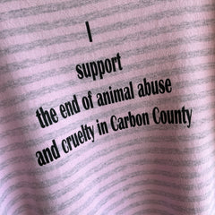 1980s Carbon County Friends of Animals - Adopt Don't Shop Sweatshirt - The Backside!