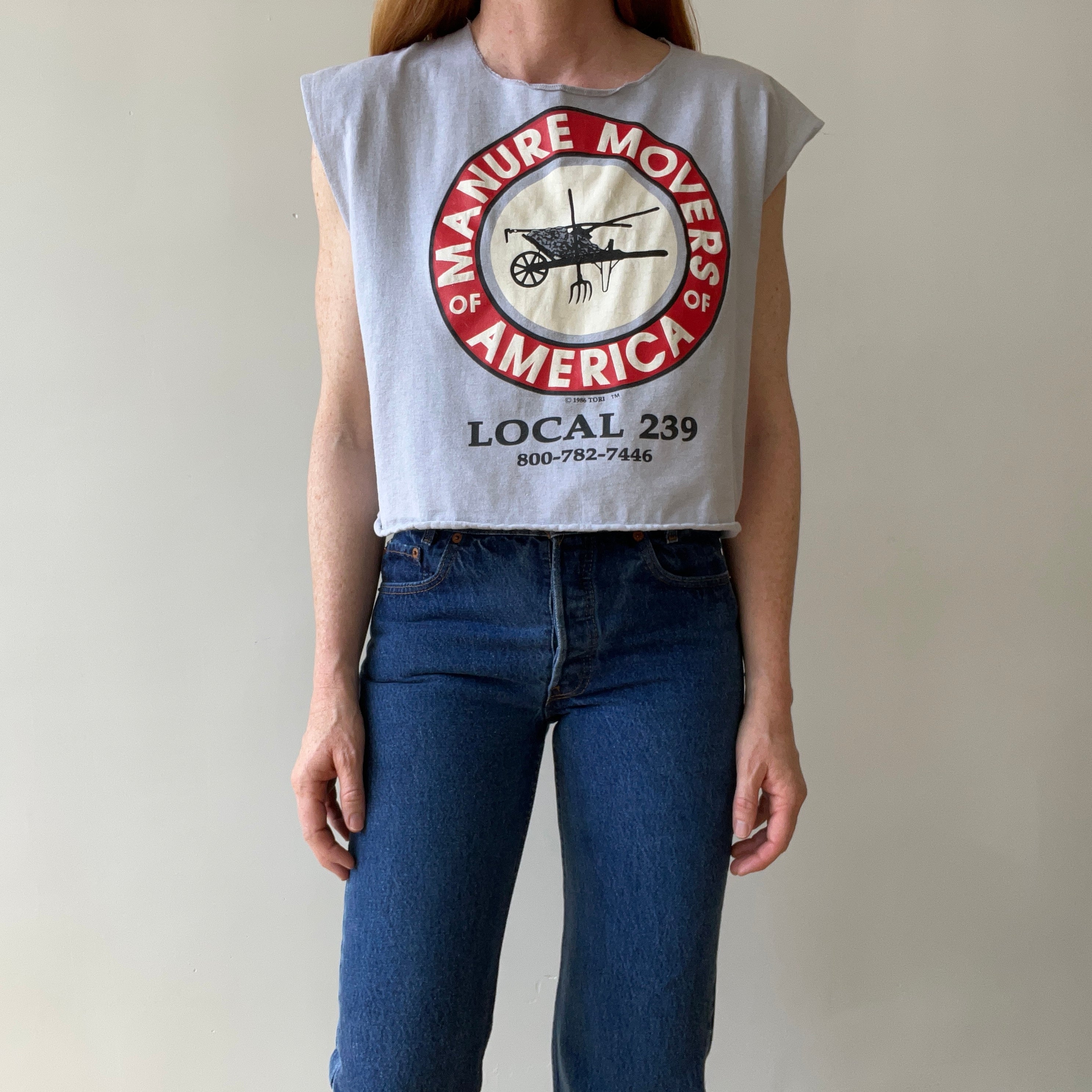 1986 Manure Movers of America T-Shirt - Local 239 Union