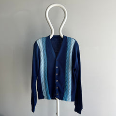 1970s Izod Lacoste Style Fisherman's Cardigan