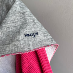 1980s Wrangler Built in Hoodie Warm Up Sweatshirt - YES