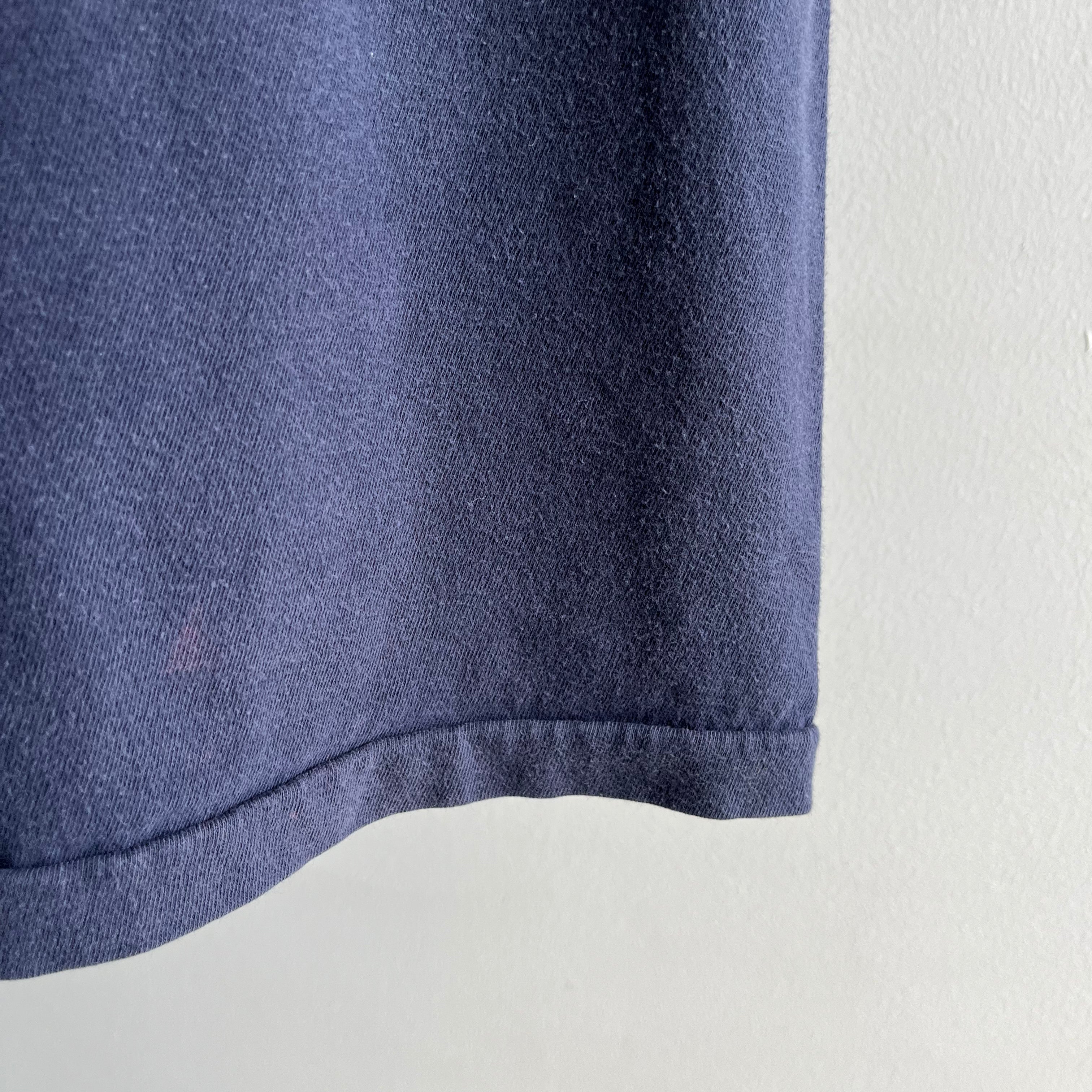 1990/2000s Blank Navy Pocket T-Shirt by Towncraft