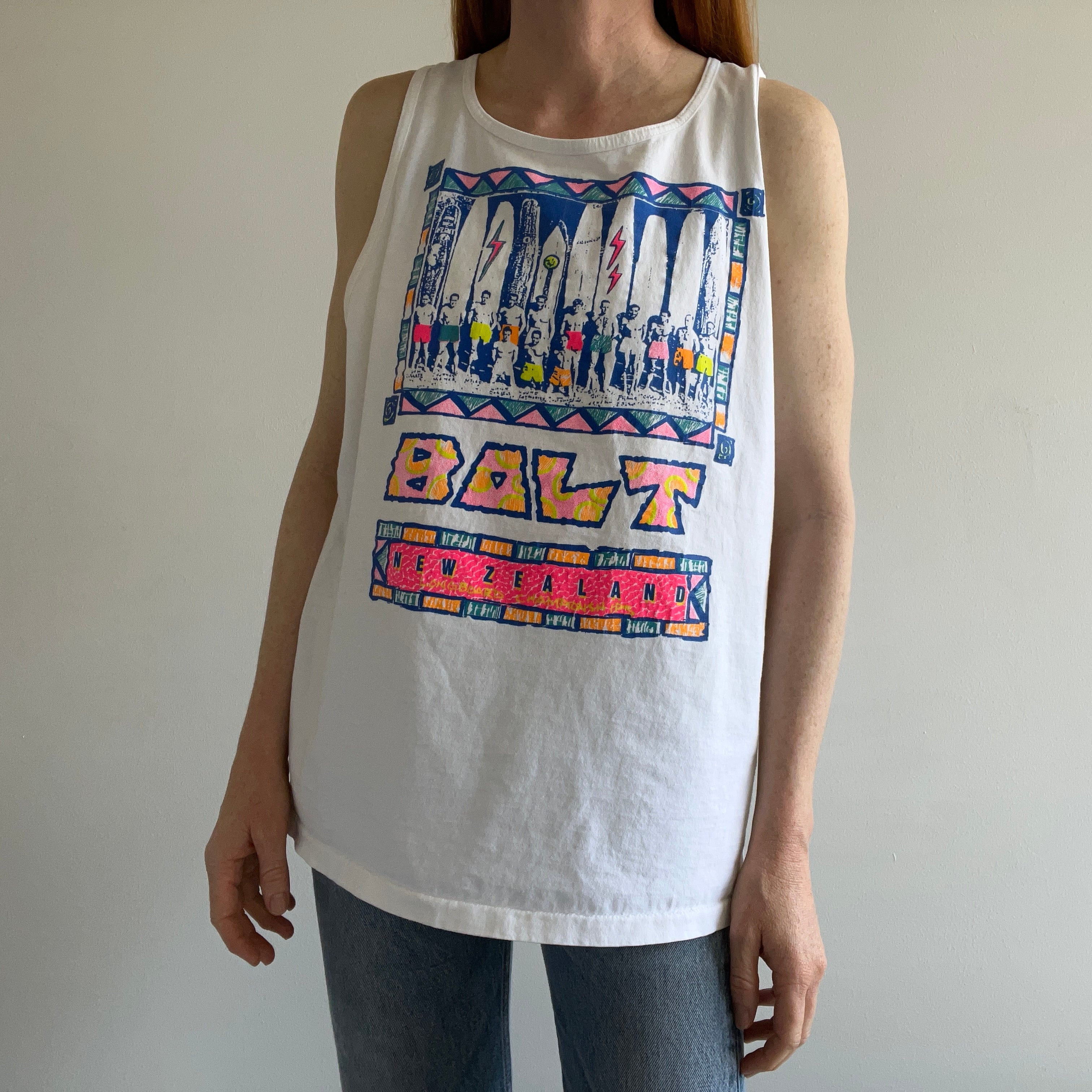 1980s Lightning Bolt Surfboards New Zealand Tank Top