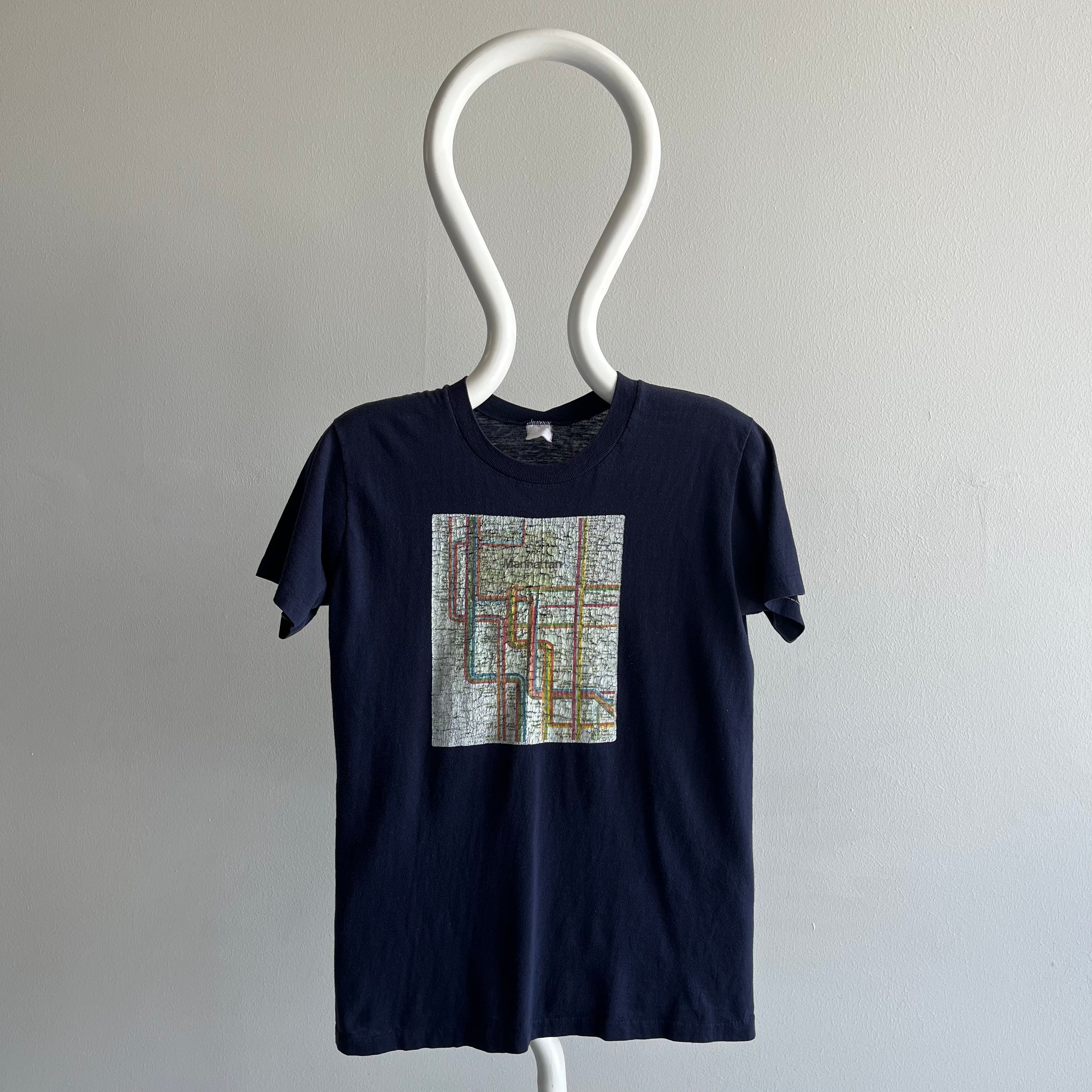 1970/80s Manhattan Subway Map T-Shirt