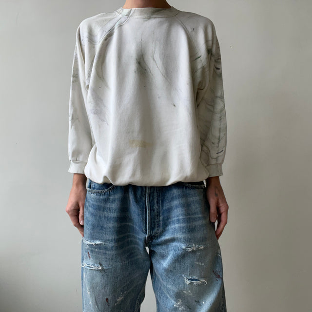 1980s/90s Marble Tie Dye Raglan Sweatshirt - Personal Collection Piece