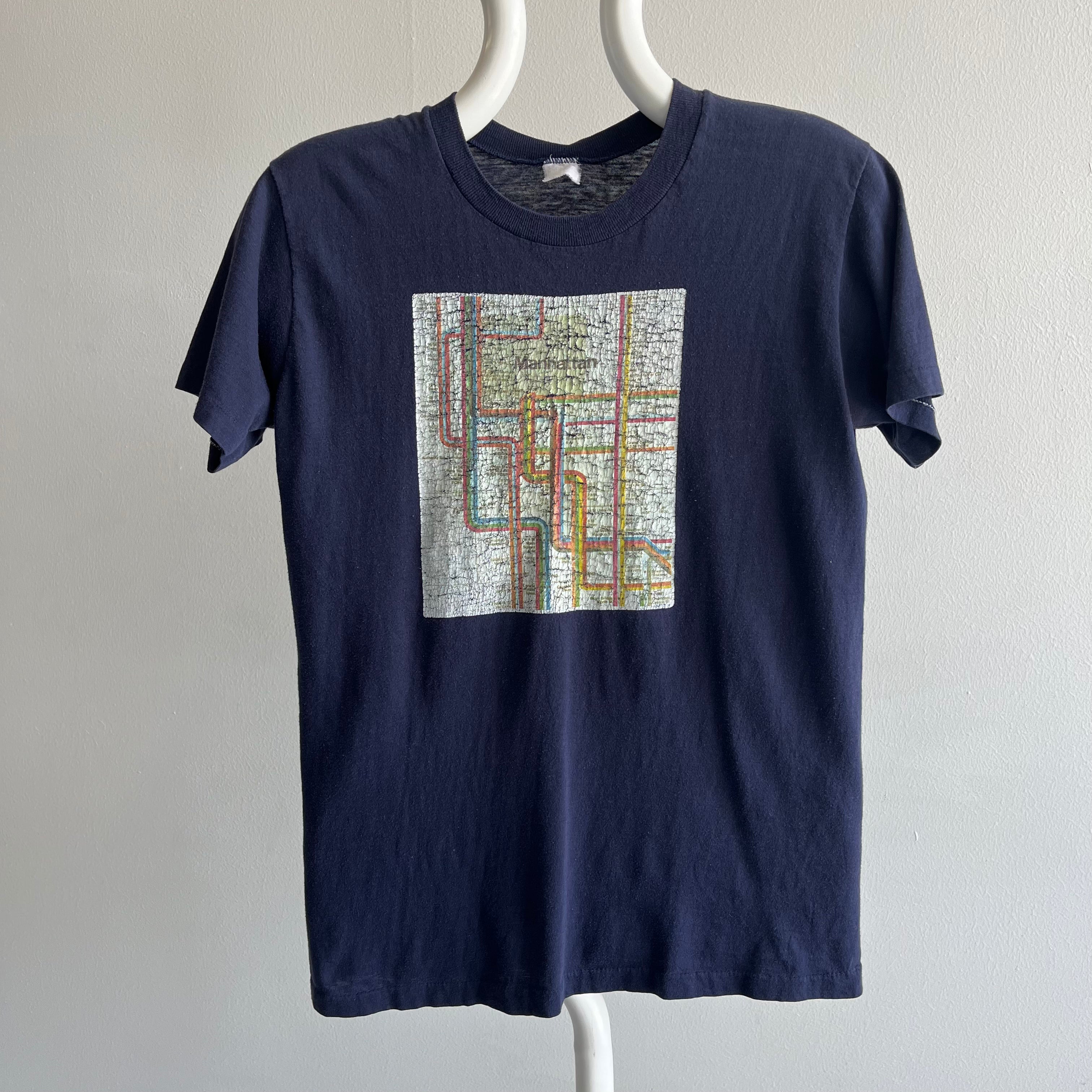 1970/80s Manhattan Subway Map T-Shirt