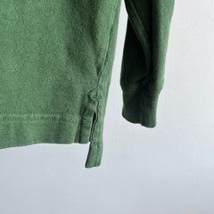 1990/2000s Hunter/Forest/Faded Green Gap Heavyweight Cotton Rugby Shirt