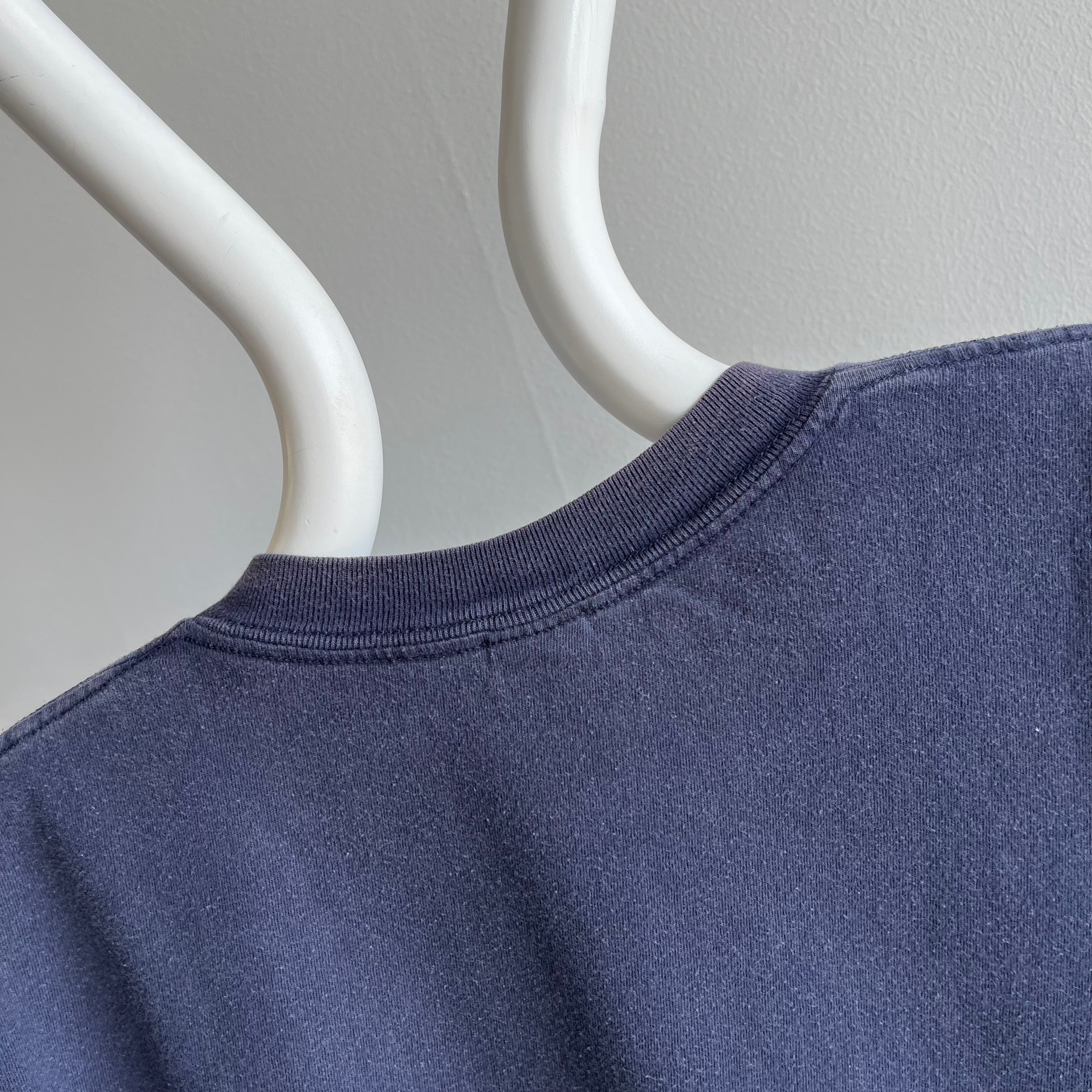 1990/2000s Blank Navy Pocket T-Shirt by Towncraft