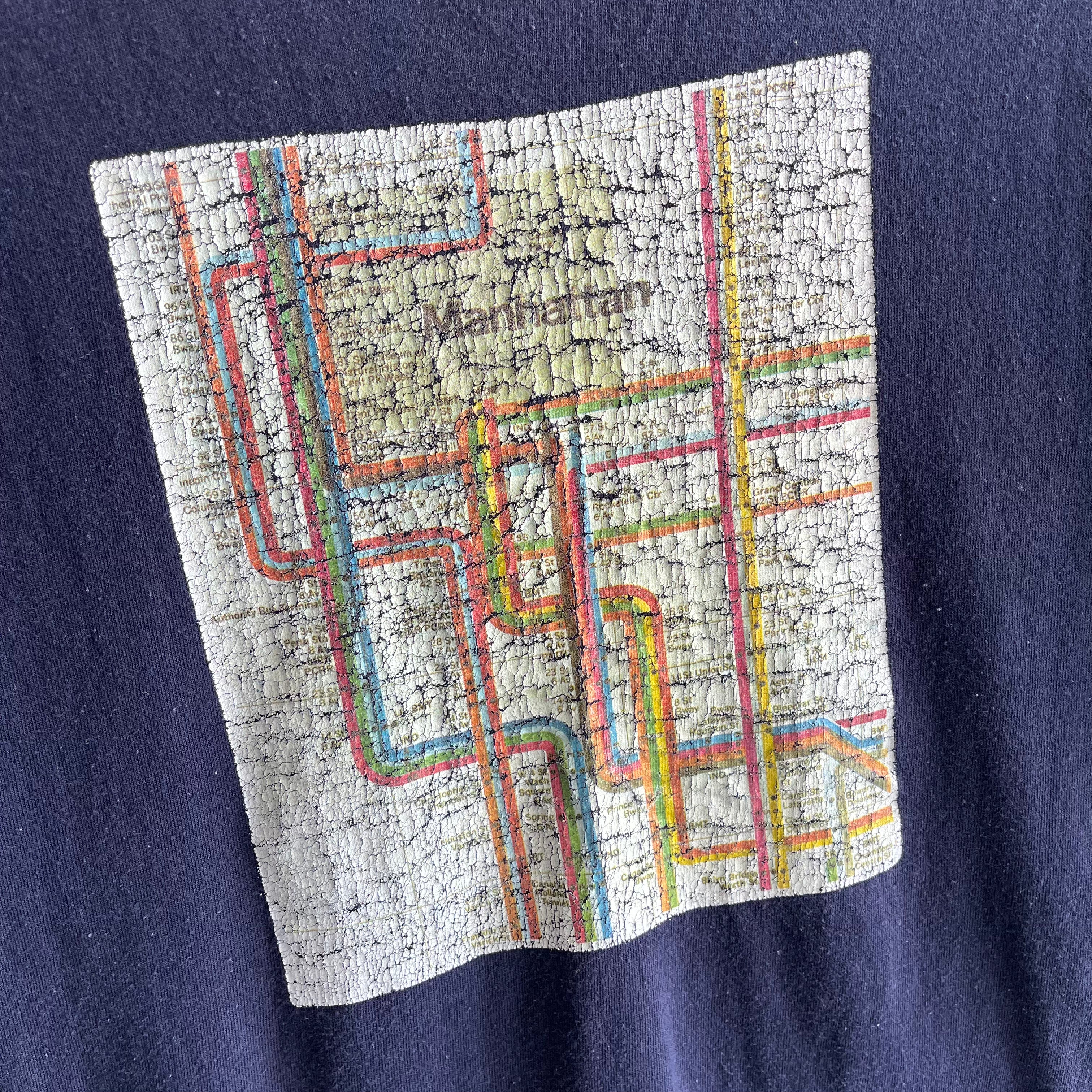 1970/80s Manhattan Subway Map T-Shirt