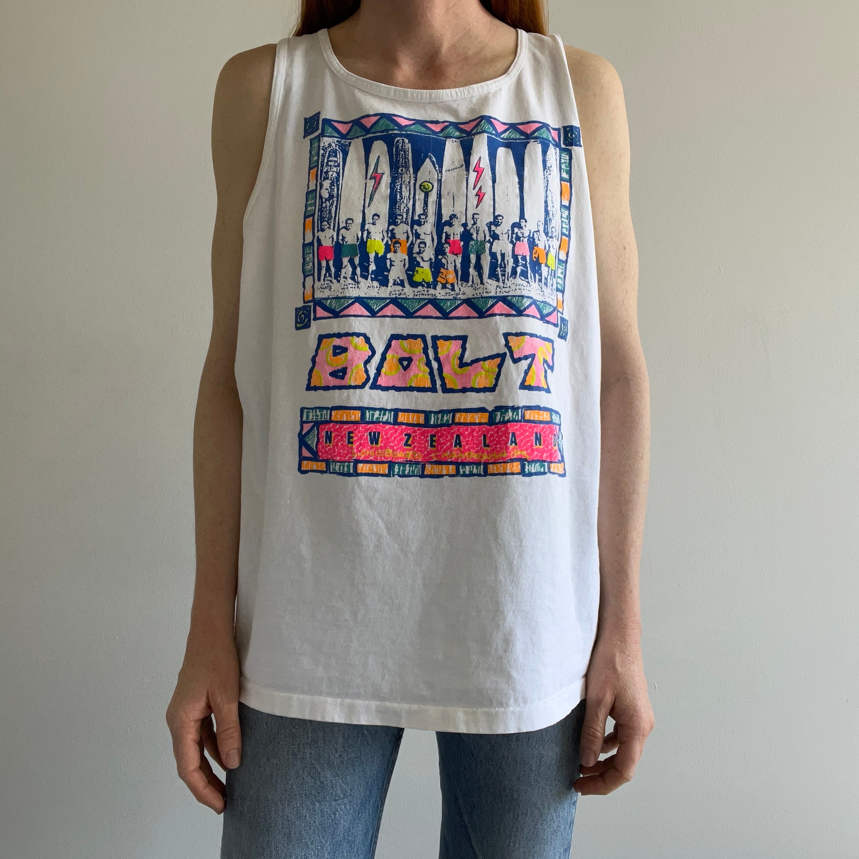 1980s Lightning Bolt Surfboards New Zealand Tank Top