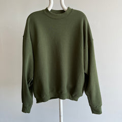 1980/90s Very Large and Boxy Olive Green Sweatshirt by FOTL