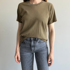 1980/90s Army Issued Brown/Green Cotton T-Shirt