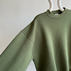 1980/90s Very Large and Boxy Olive Green Sweatshirt by FOTL