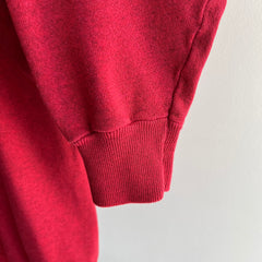 1980s Heather Red Sweatshirt with the Sweetest Mending by HHW