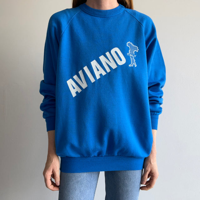 1980s Aviano Italy with "Nick" on the Backside Sweatshirt