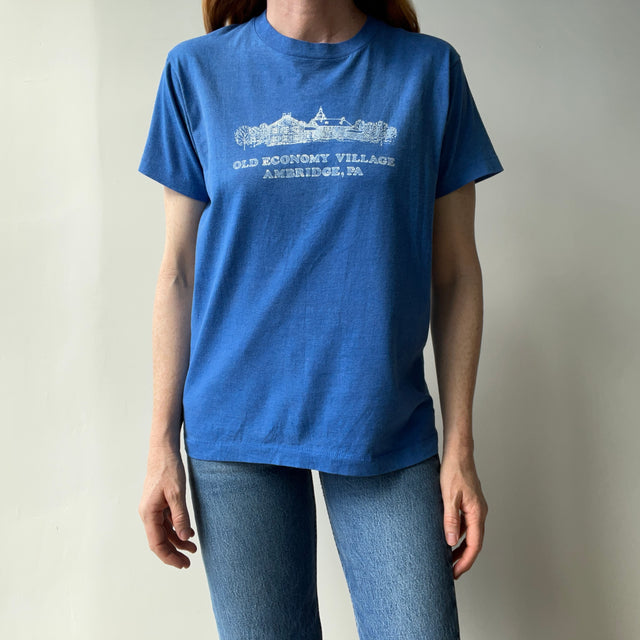 1980s Old Economy Village - Ambridge, PA - Faded T-Shirt