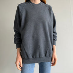 1980s Deep Gray Raglan by Jerzees