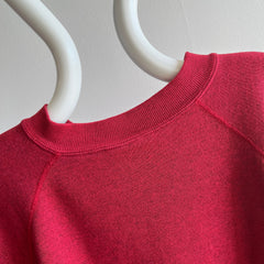 1980s Heather Red Sweatshirt with the Sweetest Mending by HHW