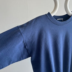 1990s Mostly Cotton Blank Navy Sweatshirt